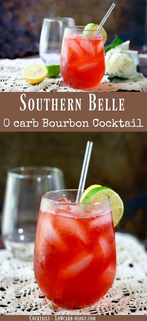 This summer bourbon cocktail recipe is light and refreshing, sweet and tangy, and perfect for long summer afternoons! Just 130 calories and 0 carbs! YUMMY! From Lowcarb-ology.com via @Marye at Restless Chipotle Low Carb Alcoholic Drinks, Bourbon Cocktail Recipe, Low Carb Cocktails, Wholesome Living, Keto Cocktails, Low Carb Drinks, Bourbon Cocktails, Keto Drink, Summer Cocktail Recipes