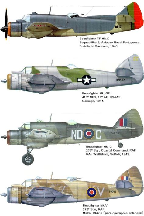 Bristol Beaufighter ' British  fighter    ,variants Planes Tattoo, Aircraft Camouflage, Bristol Beaufighter, Ww2 Fighter Planes, De Havilland Mosquito, Wwii Fighter Planes, Wwii Airplane, Wwii Fighters, Aircraft Painting