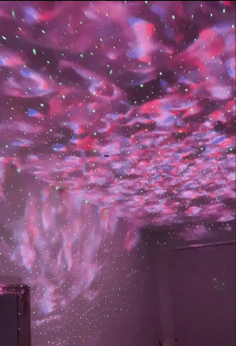 Galaxy star projector #homedecorideas #homeinspiration #bedroomideas Starlight Projector Bedroom, Projector At Party, Galaxy Projector Aesthetic, Galaxy Projector Bedroom, Birthday Projector, Stars Projector, Starlight Projector, Projector Ideas, Galaxy Light Projector