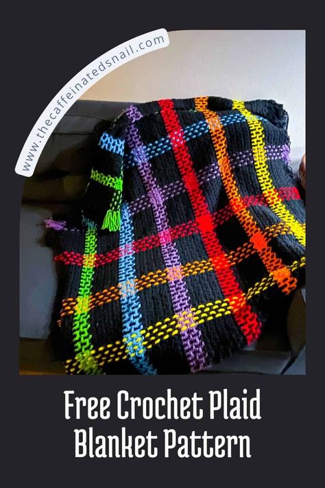 Plaid may look complicated, but with this crochet plaid blanket pattern, you'll be amazed at how simple it can be! The technique combines the versatility of the mesh stitch with a clever weaving method, making it look intricate but actually easy to pull off. Crochet Plaid Pattern Free, Plaid Afghan Crochet Free Pattern, Crochet Picnic Blanket Pattern Free, Crochet Tartan Blanket, Plaid Crochet Blanket Pattern Free, Crochet Plaid Blanket Pattern Free, Crochet Gingham Blanket, Crochet Book Blanket, Crochet Plaid Blanket Pattern