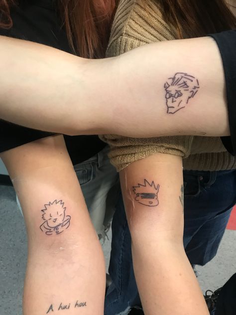 Jjk Tattoo Ideas, Jjk Tattoo, Tato Jari, Doodle Tattoo, Cute Tiny Tattoos, Matching Tattoo, Dream Tattoos, Dope Tattoos, Simplistic Tattoos