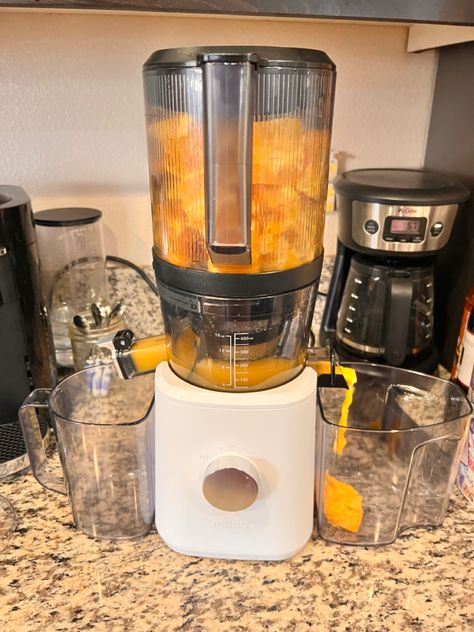 Using my Nama J2 juicer Mama J2 Juicer, Nama J2 Juicer, Nama Juicer, Best Juicer Machine, Fresh Squeezed Orange Juice, Clean Drink, Squeezed Orange Juice, Juice Maker, Best Juicer