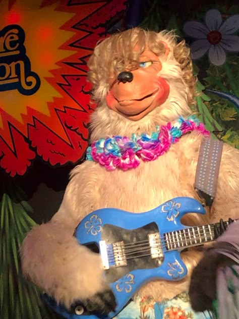 Billy Bobs Wonderland, Rockafire Explosion Beach Bear, Rockafire Explosion Animatronics, Beach Bear Showbiz Pizza, Rock A Fire Explosion, Old Animatronics, Showbiz Pizza Place, Rockafire Explosion, Fire Explosion