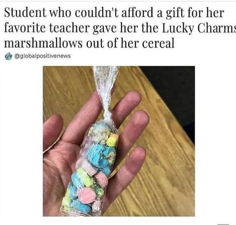 @yougoteacher shared a photo on Instagram: “Awwwwww💜 Credit @teachergoals 🍎 🍎 🍎 🍎 🍎 🍎 🍎 🍎 🍎 🍎 🍎 #kinderlife #memer #iteachkindergarten #memestagram #teachershavefun…” • May 9, 2021 at 3:53am UTC Lucky Charm Gifts, Lucky Charms Marshmallows, Positive News, Special Christmas Gift, Charm School, Christmas Break, Elementary School Teacher, Winter Break, Low Income