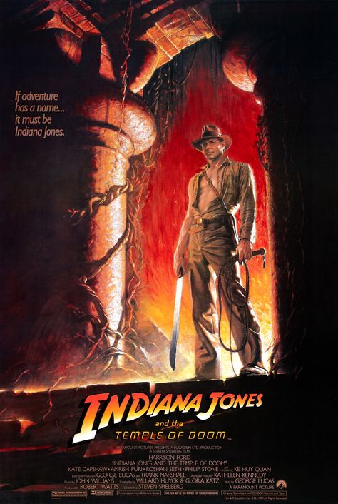 Indiana Jones and the Temple of Doom (Restoration performed by Darren Harrison) Doom Movie, Harrison Ford Movies, Harrison Ford Indiana Jones, Indiana Jones Movie, Indiana Jones 2, Amrish Puri, Ancient Palace, Temple Of Doom, Action Adventure Movies