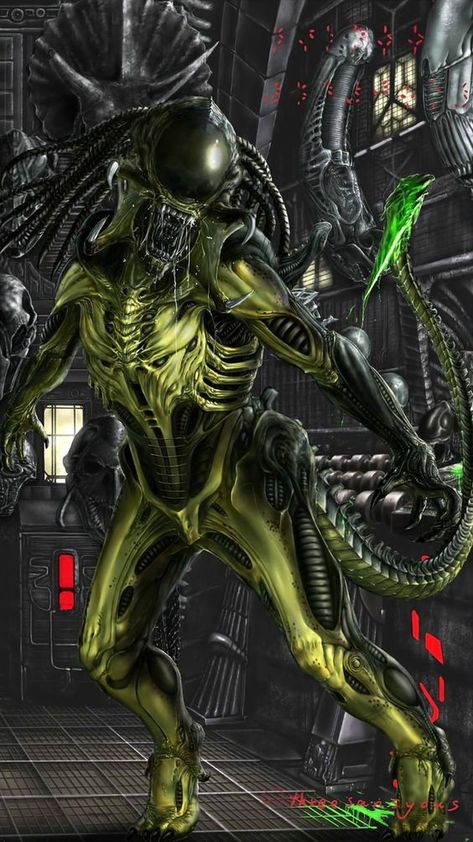 The Abomination, Giger Alien, Predator Artwork, Alien Photos, Predator Alien Art, Alien Artwork, 70s Sci Fi Art, Alien Queen, Spirit Animal Art