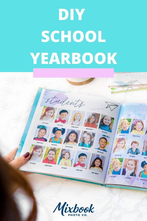 Learn how to DIY your child's school yearbook. Mixbook offers school yearbook templates so just drag and drop all your photos and fill in the text. It's the easiest way to create quality yearbooks. Pre K Yearbook Ideas, Prek Yearbook Ideas, Yearbook Kindergarten Ideas, Kindergarten Yearbook Page Ideas, Preschool Yearbook Ideas, Elementary School Yearbook Cover Ideas, Classroom Yearbook, Yearbook Templates Layout, Year Book Template