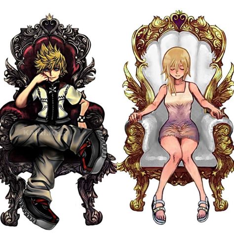 Roxas Kingdom Hearts Official Art, Kingdom Hearts Official Artwork, Naminé Kingdom Hearts, Kh Namine, Kingdom Hearts Official Art, Kingdom Hearts Matching Pfp, Namine Kingdom Hearts, Kingdom Hearts Namine, Sora Kairi