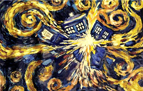 Van Gogh exploding TARDIS Tardis Van Gogh, Tardis Painting, The Pandorica Opens, Tardis Wallpaper, Machine Cross Stitch, Exploding Tardis, Doctor Who Wallpaper, Embroidery Wall, Diamond Drawing