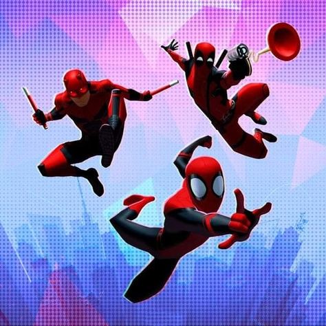 Arte Nerd, Deadpool And Spiderman, Spiderman Artwork, Marvel Artwork, Marvel Fan Art, Far From Home, Marvel Spiderman Art, Red Team, Spiderman Comic