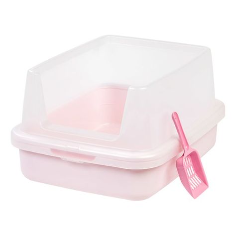 The high-shield open top litter pan solves the problem of litter scatter and urine spray. The litter box features a removable extra-tall shield plus grid floor. Also included is a matching litter scoop. Cat Litter Box Ideas, Litter Box Ideas, Aquarium Stands, Cages For Sale, Litter Box Covers, Litter Box Furniture, Litter Box Enclosure, Nursing Supplies, Cat Dander