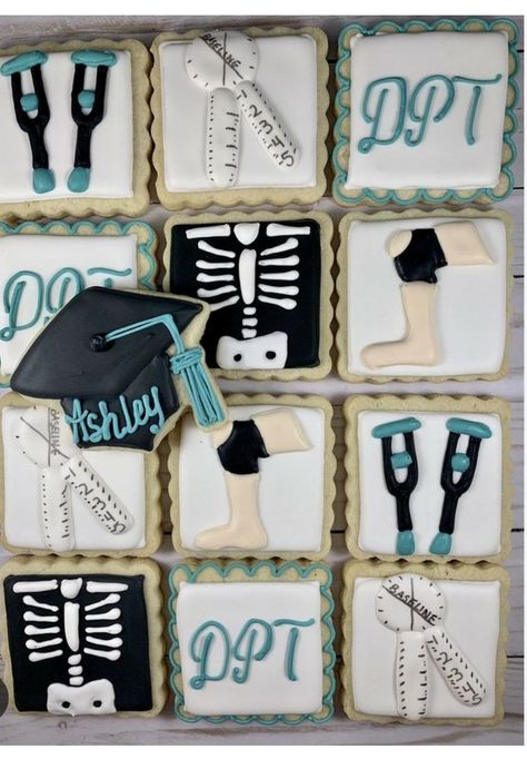 Grad Food, Package Cookies, Pt School, Med School Graduation, Physical Therapy Gifts, Physical Therapy School, Baking List, School Cake, Chocolate Covered Marshmallows