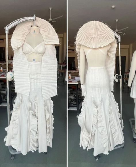 Playing with ruffles and exploring different draping techniques for this romantic white dress. #fashion #design #whitedress #romantic #ruffles #cascade White Dress Fashion, Romantic White Dress, Dress Fashion Design, Draping Techniques, Dress Fashion, Ruffles, White Dress, Fashion Design, Dresses