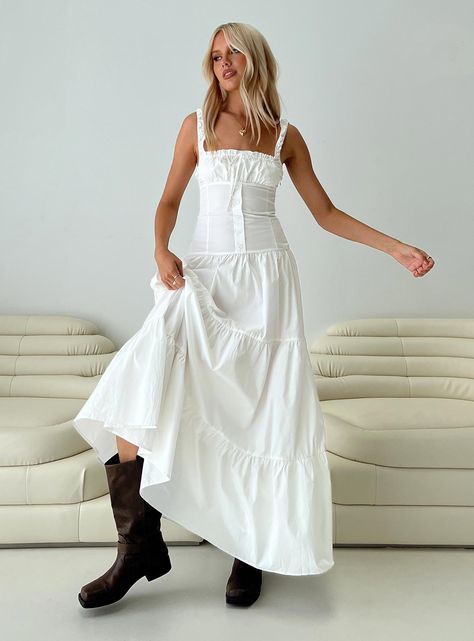 Bohemian white dress