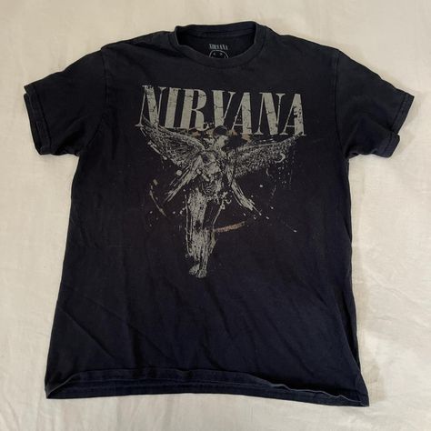 Official Nirvana shirt, size medium, In Utero, for a... - Depop Nirvana Gift Ideas, Nirvana Shirt Outfit, Nirvana Clothes, Nirvana T Shirts, Nirvana Merch, Nirvana T Shirt, Grunge Shirts, Grunge Outfits 90s, Nirvana Shirt