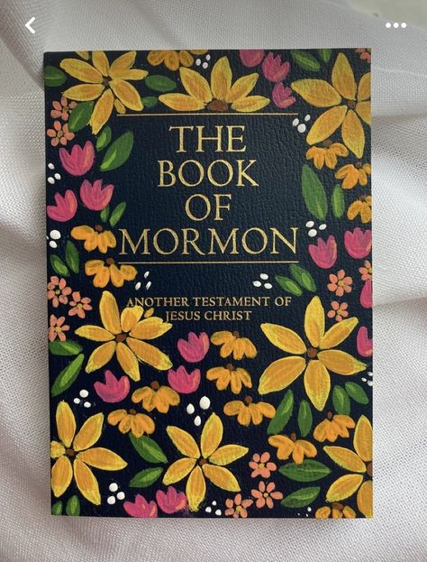 How To Paint Book Of Mormon Cover, Painting Books Of Mormon, Decorated Book Of Mormon Cover, Hand Painted Book Of Mormon, Painted Books Of Mormon, Painting On Book Of Mormon, Paint Book Of Mormon, Lds Drawings, Painting Book Of Mormon