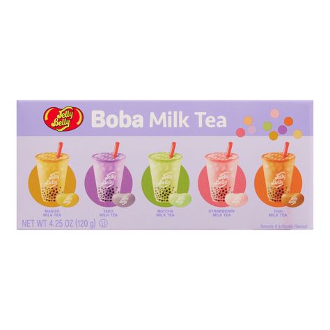 Jelly Belly Boba Milk Tea Jelly Bean Gift Box - World Market Tea Jelly, Future Christmas, Thai Milk Tea, Boba Milk Tea, Boba Milk, Five Below, Jelly Bean, Jelly Belly, Strawberry Milk