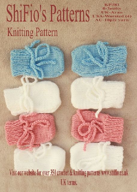 Free Baby Mittens Knitting Pattern - ShiFio's Patterns Baby Mittens Knitting Pattern, Baby Mittens Knitting, Baby Mittens Pattern, Crochet Baby Booties Tutorial, Baby Hat And Mittens, Crochet Baby Mittens, Mittens Crochet, Mittens Knitting, Baby Booties Free Pattern