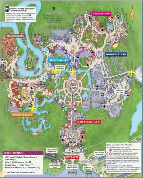 Walt Disney World Virtual Field Trip – EdTechMrBrown.com Disney Map, Magic Kingdom Map, Theme Park Map, Disney World Map, World Map Printable, Dinner Show, Tema Disney, Very Merry Christmas Party, Disney World Magic Kingdom