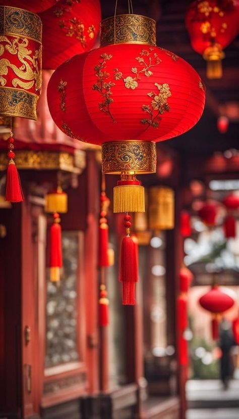 Chinese Red Aesthetic, Street Vibes Aesthetic, Lunar New Year Aesthetic, Chinese New Year Aesthetic, Lantern Festival Aesthetic, January Moodboard, Chinese New Year Lantern, New Year Aesthetic, Chinese Party