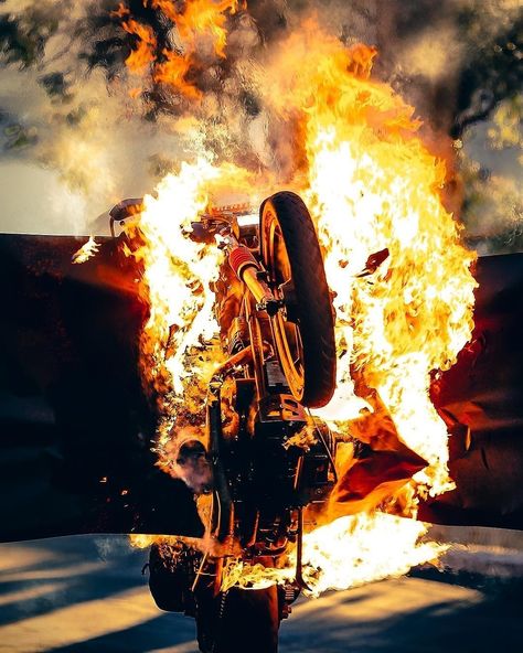 . What matters most is how well you ride through the FIRE . Credit : @jonathangriffith @rustybutcher . #FireMotorcycle #rustybutcher . Fire Motorcycle, Cool Motorcycles, What Matters Most, The Fire, Motorcycles, Bike, Collage, Pins, Quick Saves