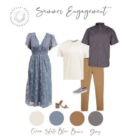 Womens Engagement Photo Outfits, Summer Engagement Photo Outfits, What To Wear For Engagement Photos, Casual Summer Engagement Photos, Summer Engagement Photos Outfit Casual, What To Wear Engagement Photos, What To Wear For Fall Engagement Photos, What To Wear For Engagement Pictures, Summer Engagement Photos Ideas Outfits