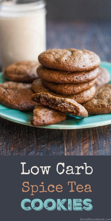 Low Carb Spice Tea Cookies Keto Tea, Biscotti Light, Tea Cookie, Carb Cycling Diet, Candida Recipes, Atkins Diet Recipes, Baking Powder Uses, High Carb Foods, Keto Sweets