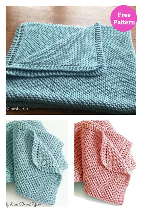 Diagonal Comfort Blanket Free Knitting Pattern Corak Krusye, Projek Mengait, Knit Baby Blanket Pattern Free, Easy Knit Baby Blanket, Free Baby Blanket Patterns, Knitting Patterns Free Blanket, Knit Baby Blanket, Easy Baby Blanket, Knitted Baby Blanket