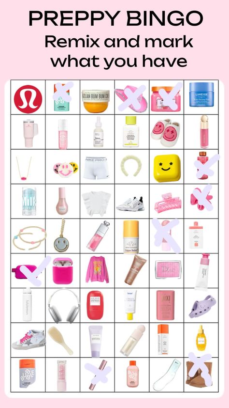 #fyp #preppy #bingo #preppybing #beauty #skincare #makeup Makeup Shuffles, Preppy Bingo, Preppy Skincare, Abc 123, Waist Workout, Skincare Makeup, Beauty Skincare, Nike Pros, Slim Waist