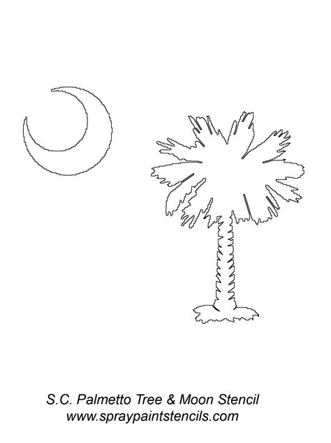 Gamecock Palmetto Tree Tattoos South Carolina Outline, South Carolina Tattoo, South Carolina Art, Trees Landscaping, South Carolina Flag, Palmetto Moon, Palmetto Tree, Pumpkin Template, Palm Trees Painting