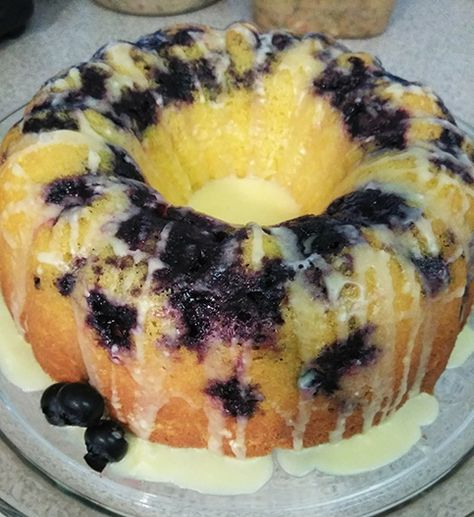 Recipe: Lemon Blueberry Bundt Cake - AY Magazine Blueberry Bundt Cake Recipes, Lemon Blueberry Pound Cake, Lemon Blueberry Bundt Cake, Blueberry Bundt, Blueberry Bundt Cake, Box Lemon Cake, Blueberry Pound Cake, Blueberry Cake Recipes, Lemon Bundt Cake