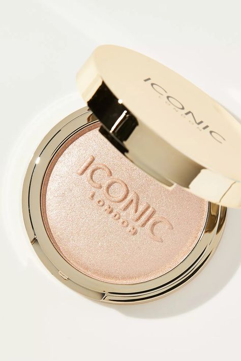 ICONIC London Lit & Luminous Baked Highlighting Powder | Anthropologie Morning Makeup Routine, Iconic London Makeup, Morning Makeup, Iconic London, Powder Highlighter, Magnesium Stearate, Professional Makeup Artist, Professional Makeup, Candle Gift