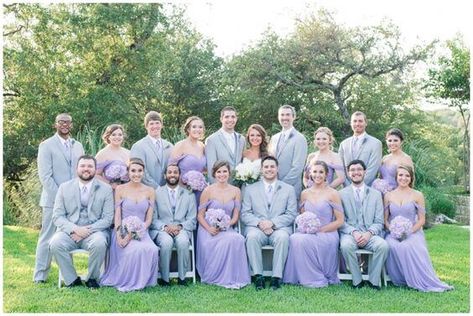 Gentle Lavender Fall Wedding Color Ideas - ColorsBridesmaid Periwinkle Groomsmen, Gray Bridal Party, Wedding Bouquets Bridesmaids, Deep Purple Wedding, Periwinkle Wedding, Fall Wedding Color Ideas, Bouquets Bridesmaids, Lavender Wedding Bouquet, Rapunzel Wedding