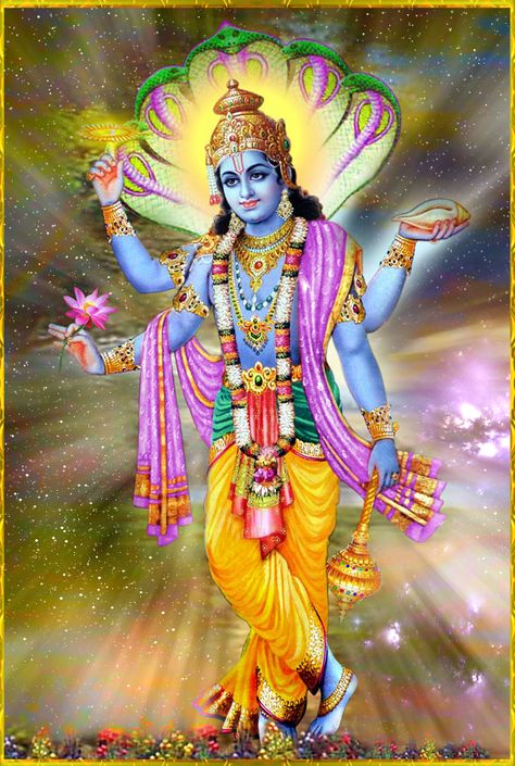 VISHNU Lakshmi Images, Lord Vishnu Wallpapers, Hindu Mythology, The Hindu, Krishna Radha, Krishna Painting, Lord Vishnu, Bhagavad Gita, Lord Krishna Images