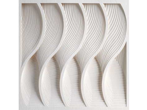 Visual, Tactile, and Intuitive | American Craft Council artwork by Matt Shlian Matt Shlian, Architecture Origami, Frieze Magazine, Paper Engineering, Abstract Paper, Wavy Lines, Principles Of Design, Yacht Design, 3d Texture