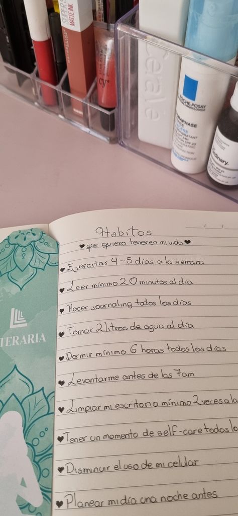 Journaling, hábitos productivos y saludables Journal Inspiration Writing, Tips To Be Happy, Self Care Bullet Journal, Bullet Journal Mood, Writing Therapy, Bullet Journal School, Bullet Journal Inspo, Self Care Activities, Daily Habits