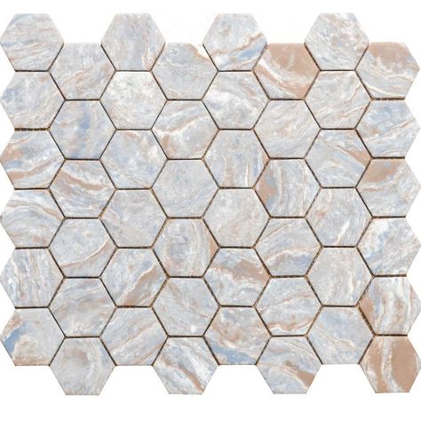 Honeycomb Tile Backsplash, Hexagon Wall Tile, Honeycomb Hexagon, Honeycomb Tile, Backsplash Bathroom Wall, Hexagon Wall, Backsplash Bathroom, Mosaic Wall Tiles, Hexagonal Mosaic