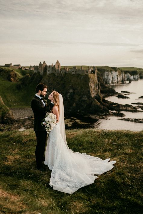 How would you like to get married on a cliff-top castle ruin? If you’re a fan of historic monuments and scenic views of the sea, then this is one of the best destination wedding venues that you can find. A declared State Care Historic Monument like this will put an end to your search for unique wedding venues abroad. See how you can get married here! Wedding Venues Cliff, Ireland Cliff Wedding, Wedding On A Cliff, Cliff Top Wedding, Wedding On Cliff, Cliff Wedding Photos, Castle Wedding Aesthetic, Scotland Wedding Venues, Dream Honeymoon Destinations