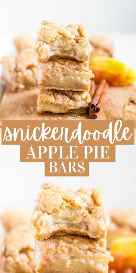 Snickerdoodle Bar, Snickerdoodle Apple Pie, Best Fall Desserts, Snickerdoodle Bars, Dessert Halloween, Apple Pie Bars, Diy Easy Recipes, Fall Desserts Easy, Dessert Simple