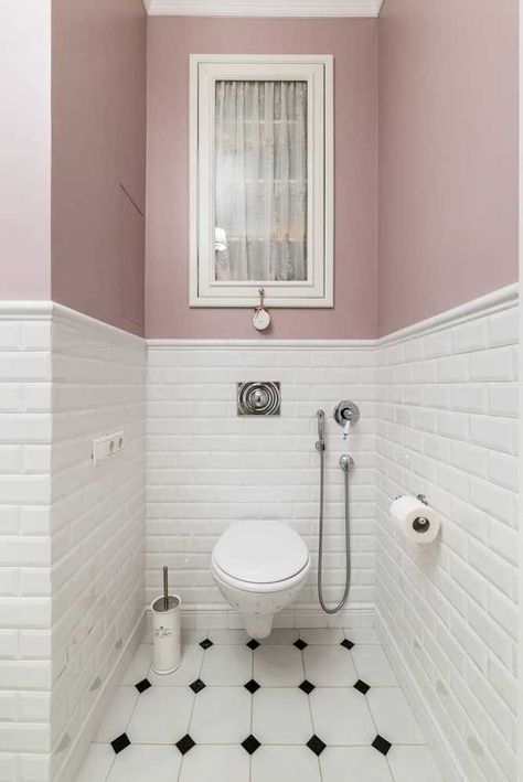 Wc Decoration, Small Bathroom Remodel Designs, Small Toilet Room, Bad Inspiration, Toilet Room, Small Bathroom Makeover, Small Toilet, Bathroom Remodel Designs, Trendy Bathroom