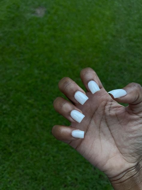 White Powder Nails Short, Short Nails Grunge, Short Nails Dip Powder, Short Powder Nails, White Powder Nails, Short Nails Dip, White Dip Powder Nails, Dip Powder Nails Ideas, Short Dip Powder Nails