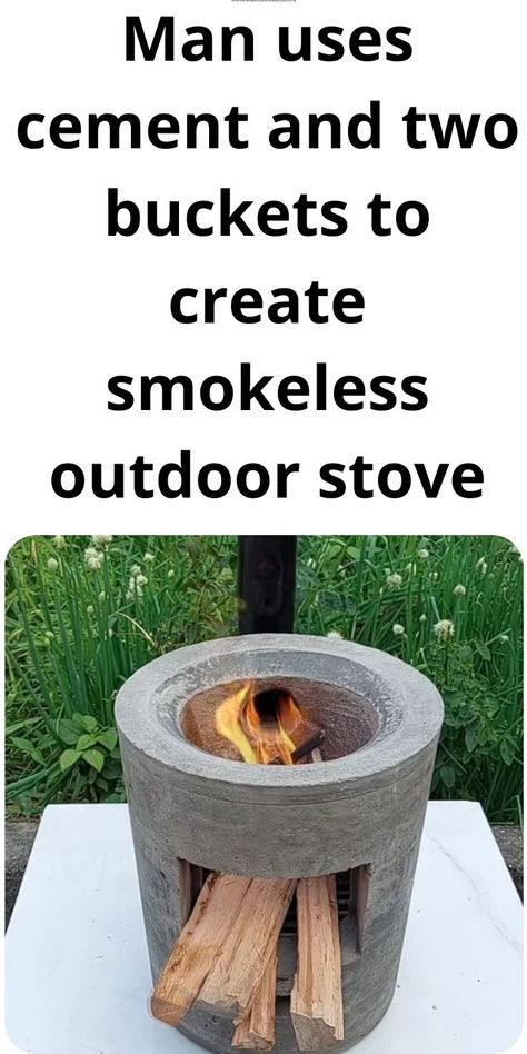 Outdoor Cooking Fireplace, Concrete And Wood, Kitchen Ikea, Outdoor Stove, Concrete Diy Projects, Perfume Organization, Tanah Liat, Rocket Stoves, Concrete Crafts