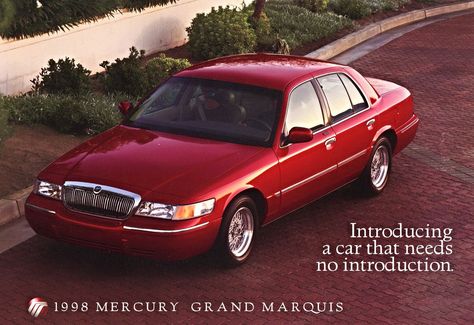 1998 Mercury Grand Marquis | Flickr - Photo Sharing! amazing red color, maybe rare toreador red Family Car Trip, Bmw M3 Sedan, Crown Vic, Mercury Marquis, Edsel Ford, Mercury Grand Marquis, Automobile Advertising, Mercury Cars, Lincoln Cars