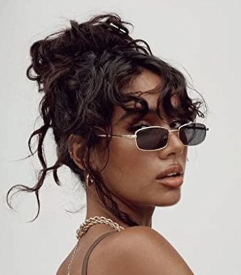 Dollger Retro Rectangle Sunglasses for Women Men Square Narrow Hip Hop Small Frame Sun Glasses Retro Rectangle Sunglasses, Narrow Hips, Loose Updo, Vintage Sunglasses Retro, Luxury Branding Design, Uv Sunglasses, Stylish Glasses, Bandeau Dress, Ideas For Instagram Photos