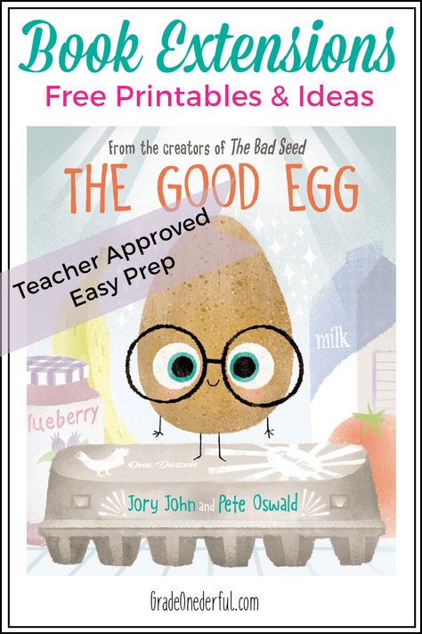 The Good Egg Book Activities Kindergarten, The Good Egg Book Activities Preschool, The Cool Bean Book Activities Free, The Good Egg Activities Free, Books With Activities Kindergarten, Book Study Ideas, The Good Egg Book Activities Free, Book And Activity For Kids, The Good Egg Craft