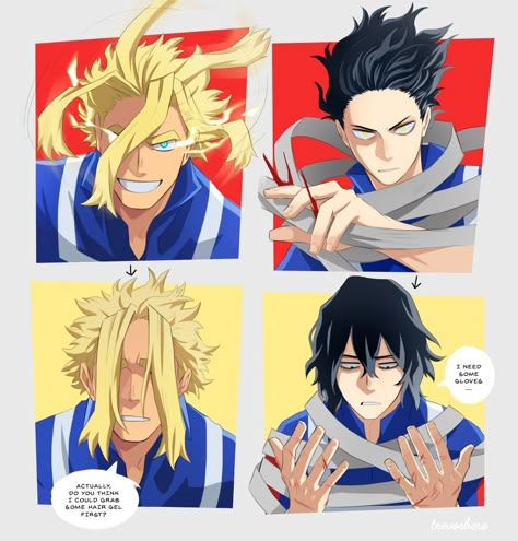 Ua Students, Toshinori Yagi, Shota Aizawa, My Hero Academia 2, Aizawa Shouta, Mini Comic, My Hero Academia Memes, Boku No Hero Academia Funny, All Might