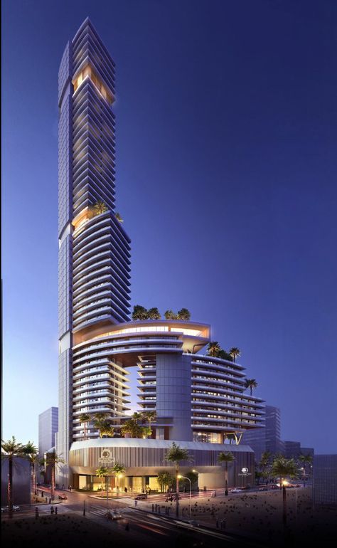 Unique Buildings Architecture, Hospital Design Architecture, Hotel Design Architecture, Architectural Concepts, Commercial Design Exterior, Dubai Architecture, Modern Skyscrapers, Concept Models Architecture, Facade Architecture Design