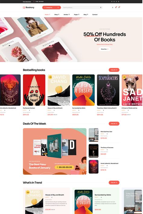 The "Bookory - Book Store WooCommerce Theme" is a WordPress theme designed specifically for creating online bookstores and book-related websites. It offers a range of features and customization options to help you showcase and sell books effectively. Online Book Store Website Design, Bookstore Website Design, Book Website Design, Book Store Website, Ebook Website, Bookstore Website, Online Store Web Design, Books Website, Web Design Books