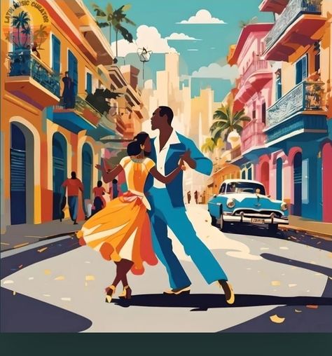 Salsa Danse, Cuba Dance, Cuba Music, Cuban Dance, Salsa Baile, Cuban Salsa, Faith Ringgold, Dancing Art, Stamp Print