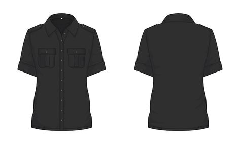 Uniform Work, Waiter Uniform, Tactical Shirt, Uniform Shirt, Daily Clothes, Uniform Shirts, Outdoor Shirt, Back View, Work Shirt